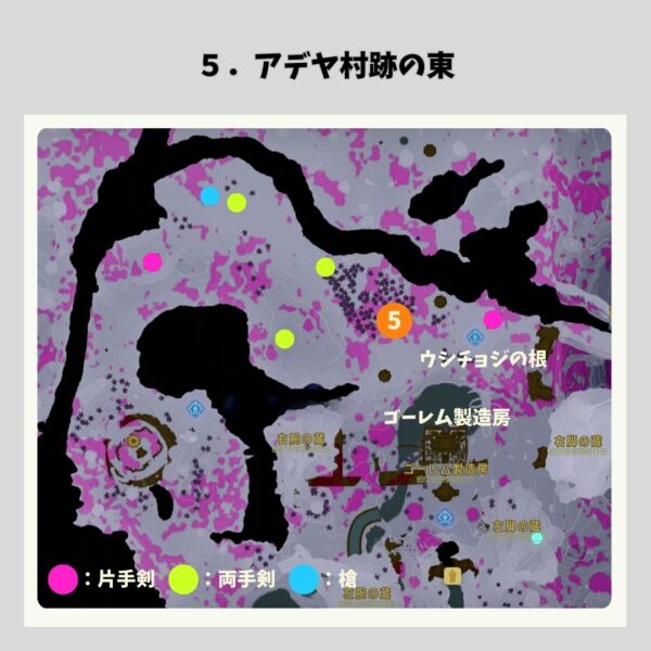 【ティアキン】３人塚とその周辺の影の像-詳細マップ５
